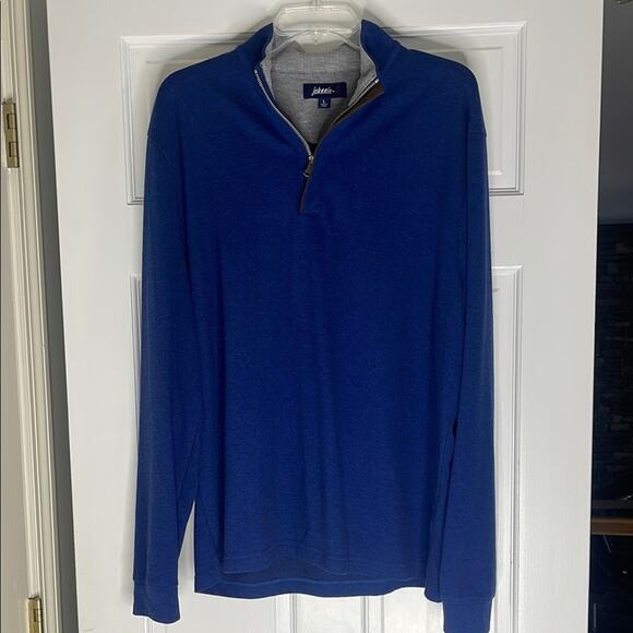 Johnnie-O Blue Zip Up Sweater with Modern Fit Mens Large - Picture 1 of 4